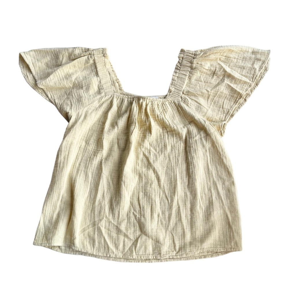 New Beachlunchlounge Yellow Celadine Adella Woven Top US M